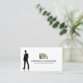 Zakelijk boekhoudpictogram visitekaartje (Staand voorkant)