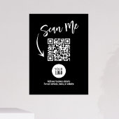 Zakelijk bord Voeg uw logo QR-code toe Raamsticker