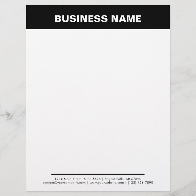 Zakelijk Branded Professioneel Promotie Briefhoofd (Voorkant)