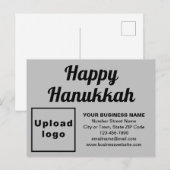 Zakelijk Briefkaart in Chanoeka Grey (Voorkant / Achterkant)