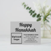 Zakelijk Briefkaart in Chanoeka Grey (Staand voorkant)