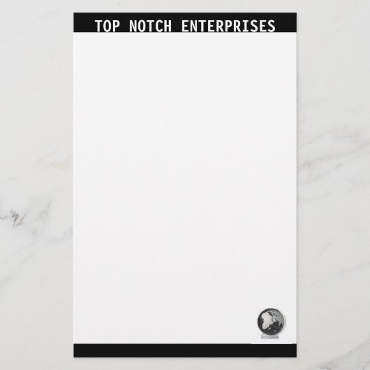 Zakelijk Briefpapier zwart-wit (Voorkant)