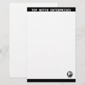 Zakelijk Briefpapier zwart-wit (Voorkant / Achterkant)