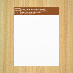 Zakelijk Bruin Letterhoofd op Document Blad