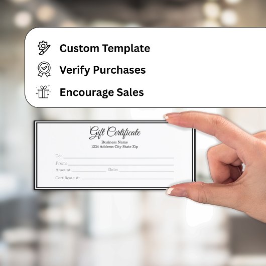 Zakelijk cadeaubon - gedrukte Sjabloon