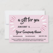 Zakelijk cadeaubon gewoon sociaal nagelroze (Voorkant)