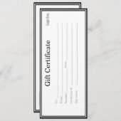 Zakelijk cadeaubon met aangepaste Logo (Voorkant / Achterkant)