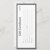 Zakelijk cadeaubon met aangepaste Logo (Voorkant)