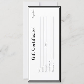 Zakelijk cadeaubon met aangepaste Logo