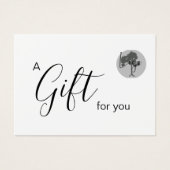 Zakelijk Cadeaubon met logo Visitekaartje (Voorkant)