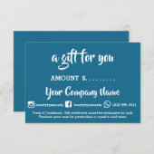 Zakelijk Cadeaubon Online Shop Studio Blauw (Voorkant / Achterkant)