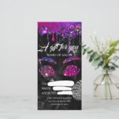 Zakelijk cadeaubon Roze Gold Glitter Agate (Staand voorkant)