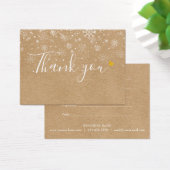 Zakelijk cadeaubon Rustic Kraft Bedankt Visitekaartje (Bureau)