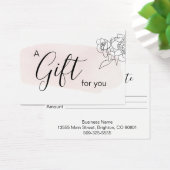 Zakelijk cadeaubon Vrouwelijk Roze Wash Visitekaartje (Bureau)