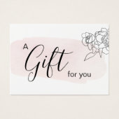 Zakelijk cadeaubon Vrouwelijk Roze Wash Visitekaartje (Voorkant)