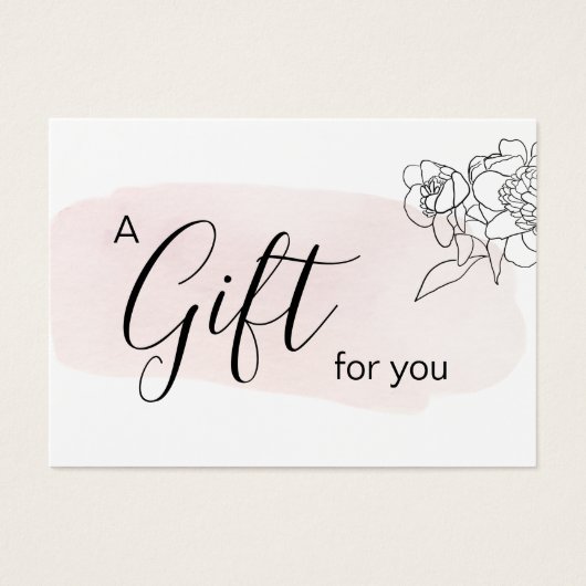 Zakelijk cadeaubon Vrouwelijk Roze Wash Visitekaartje (Voorkant)