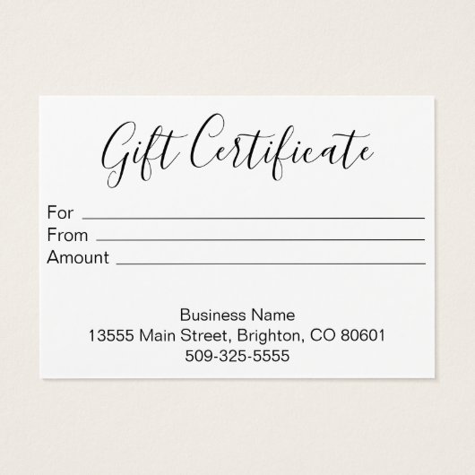 Zakelijk cadeaubon Vrouwelijk Roze Wash Visitekaartje (Achterkant)