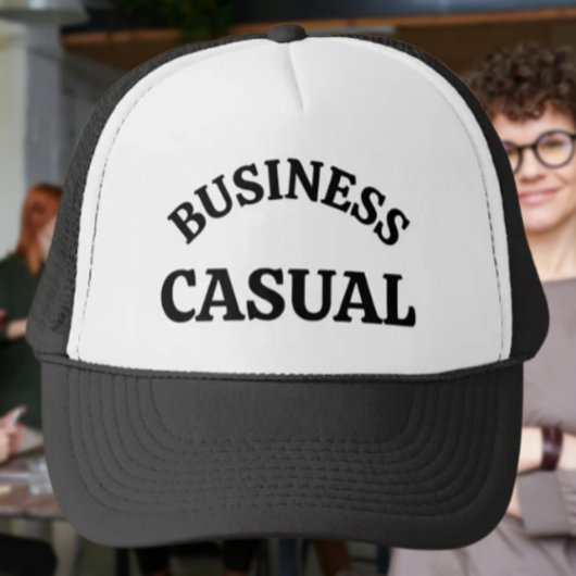 "Zakelijk Casual" - Funny Office Humor Trucker Hat Trucker Pet