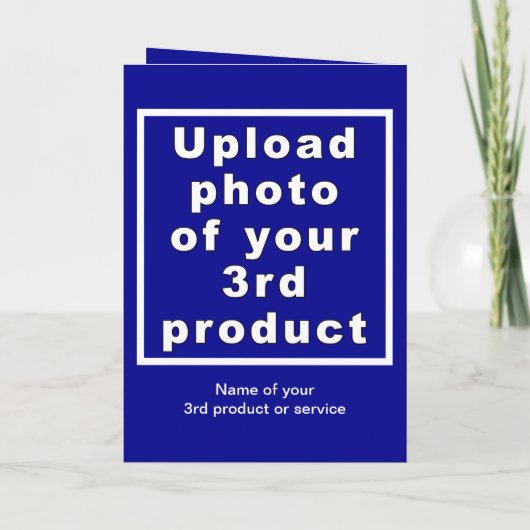 Zakelijk Chanoeka blauw gevouwen Wenskaart Kaart (Achterkant)