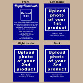 Zakelijk Chanoeka blauw gevouwen Wenskaart Kaart