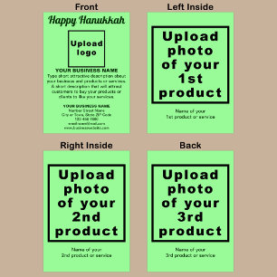 Zakelijk Chanoeka licht groen gevouwen Wenskaart Kaart