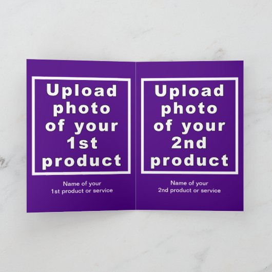 Zakelijk Chanoeka Paarse gevouwen Wenskaart Kaart (Binnen)