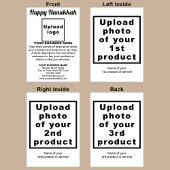 Zakelijk Chanoeka wit gevouwen Wenskaart Kaart