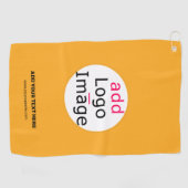Zakelijk Chic Aanpasbaar Logo Macaroni & Kaas Golfhanddoek (Horizontaal)