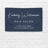 Zakelijk Chic Handtekening Script Blauw Promotie Spandoek