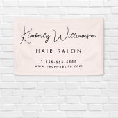 Zakelijk Chic Handtekening Script Roze Promotie Spandoek