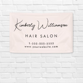 Zakelijk Chic Handtekening Script Roze Promotie Spandoek