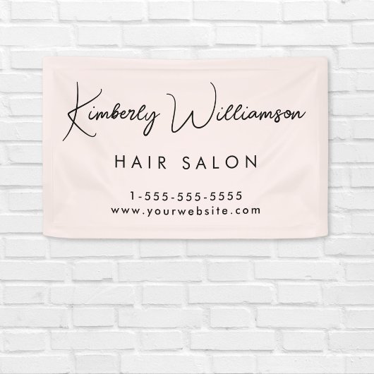 Zakelijk Chic Handtekening Script Roze Promotie Spandoek