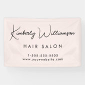 Zakelijk Chic Handtekening Script Roze Promotie Spandoek (Horizontaal)