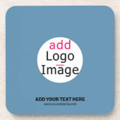 Zakelijk Chic Promo Aanpasbare Stof Blauw Bier Onderzetter (Voorkant)