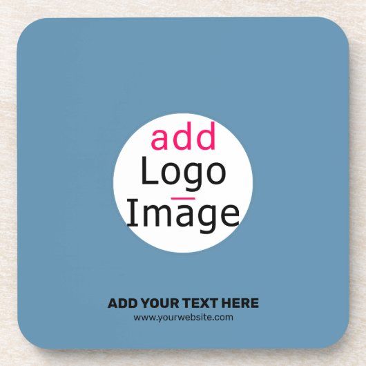 Zakelijk Chic Promo Aanpasbare Stof Blauw Bier Onderzetter (Voorkant)
