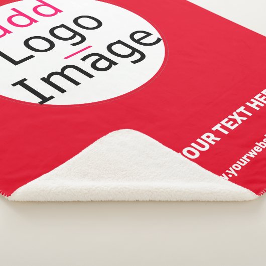 Zakelijk Chic  Vivid Red minimaal Sherpa Deken (3/4)