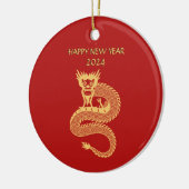 Zakelijk Chinees Gelukkig Nieuwjaar van Dragon Gif Keramisch Ornament (Links)