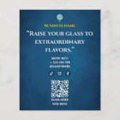 Zakelijk cocktailevenement | Modern blauw Flyer (Achterkant)