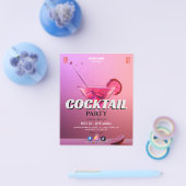 Zakelijk cocktailevenement | Pink Sweet Party Flyer (Enkel)