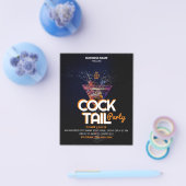 Zakelijk cocktailevenement | Zwart Modern Party Flyer (Enkel)