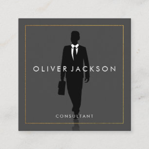 Zakelijk consultant-pictogram vierkante visitekaartje