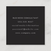 Zakelijk consultant-pictogram vierkante visitekaartje (Achterkant)