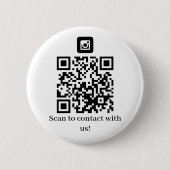 Zakelijk Contact met ons QR-code Ronde Button 5,7 Cm (Voorkant)