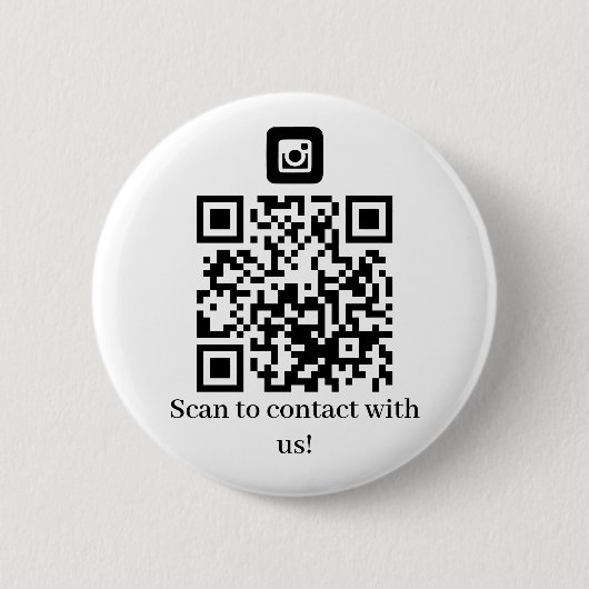 Zakelijk Contact met ons QR-code Ronde Button 5,7 Cm (Voorkant)