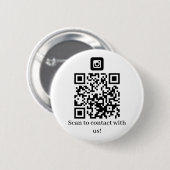 Zakelijk Contact met ons QR-code Ronde Button 5,7 Cm (Voorkant /achterkant)