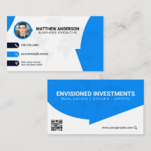 Zakelijk Contact | Wereldkaart | QR Code | Blauw