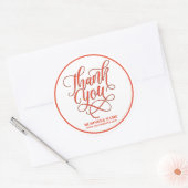 Zakelijk Corporate Bedankt Red | Logo toevoegen Ronde Sticker (Envelop)