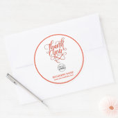 Zakelijk Corporate Bedankt Red | Logo toevoegen Ronde Sticker (Envelop)