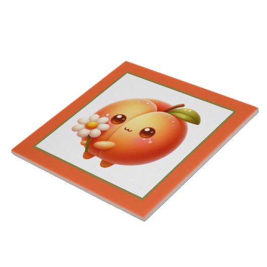 Zakelijk Crafting Home Fruit Perzik Tegeltje (Zijkant)