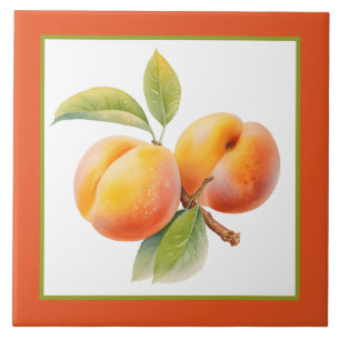 Zakelijk Crafting Home Fruit Perzik Tegeltje